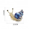 Caracol de esmalte / cristal - broche