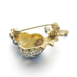 Caracol de esmalte / cristal - broche