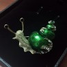 Caracol de esmalte / cristal - broche