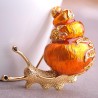 Enamel / crystal snail - broochBrooches