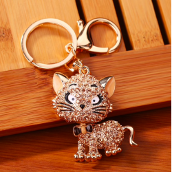 Crystal cat - keychainKeyrings