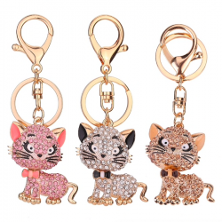 gato cristal - chaveiro