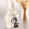 Black crystal zebra - keychainKeyrings