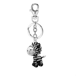 Zebra de cristal preto - chaveiro