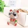Panda de cristal vermelho - chaveiro