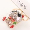 Panda de cristal vermelho - chaveiro