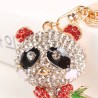 Panda de cristal vermelho - chaveiro