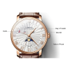 LOBINNI - luxury Quartz watch - moon phase - waterproof - stainless steel - gold / whiteWatches