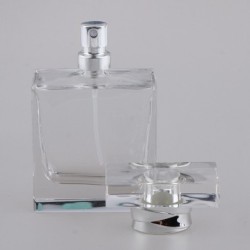 Frasco de perfume de vidro - recipiente vazio - com atomizador - 50 ml