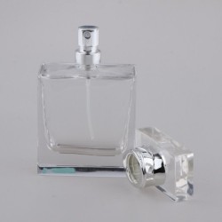 Frasco de perfume de vidro - recipiente vazio - com atomizador - 50 ml