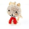Gato cristal - esmalte vermelho - chaveiro