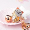 Gato da sorte japonês de cristal - chaveiro