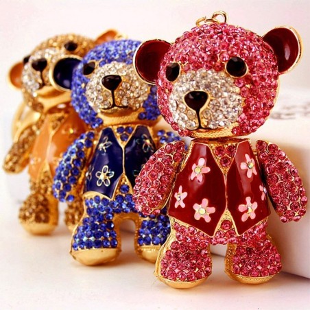 Urso de cristal/diamante - chaveiro