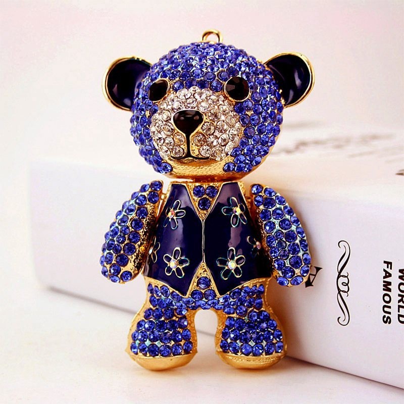 Crystal / diamond bear - keychainKeyrings