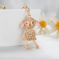 Ovelha de ouro - com cristais - chaveiro