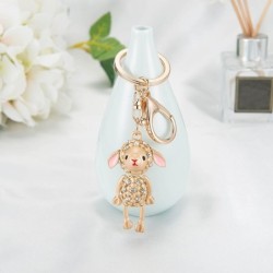 Gold sheep - with crystals - keychainKeyrings