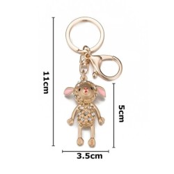 Gold sheep - with crystals - keychainKeyrings
