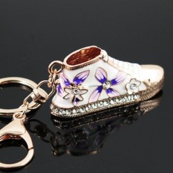 Crystal shoe / flowers - keychainKeyrings