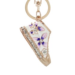 Sapato de cristal / flores - chaveiro