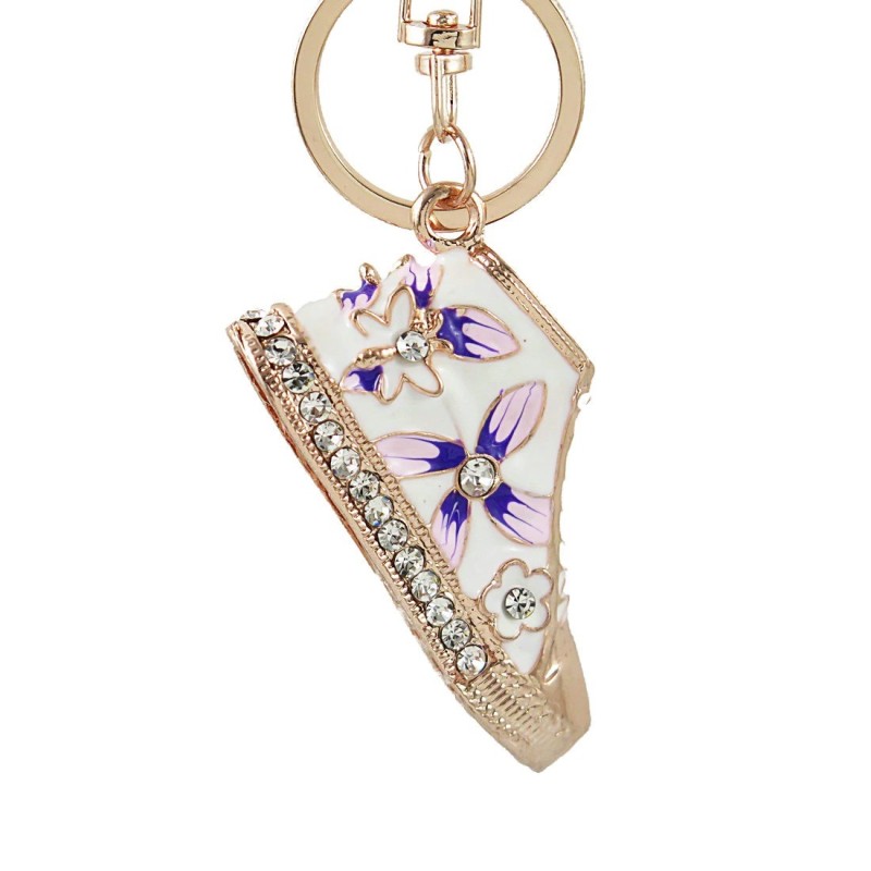 Crystal shoe / flowers - keychainKeyrings