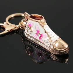 Sapato florido mini cristal - chaveiro