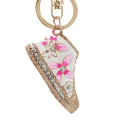 Sapato florido mini cristal - chaveiro
