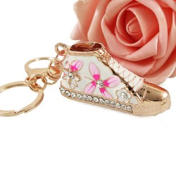 Sapato florido mini cristal - chaveiro