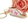Sapato florido mini cristal - chaveiro