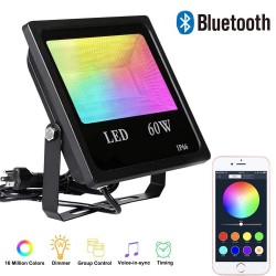 60W - Bluetooth - RGB - Holofote LED - refletor externo com música