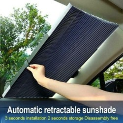 Car windshield sun shade - retractable - UV protector - curtainGlass & windows