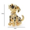 Crystal sitting dog - broochBrooches