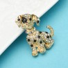 Crystal sitting dog - broochBrooches