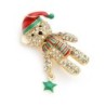 Urso de cristal - gorro de natal vermelho - broche