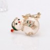 boneco de neve de cristal - broche