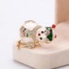 boneco de neve de cristal - broche