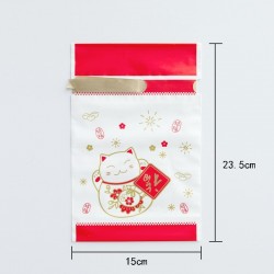 Sacos de presente de natal com cordão 10 peças