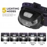 Mini lanterna recarregável - lâmpada de cabeça - sensor de movimento - USB - LED - 3000LM