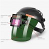 Capacete de soldagem com escurecimento automático solar - ajustável - máscara flip