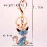 Raposa de cristal com coroa - chaveiro