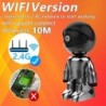 Câmera de segurança WiFi - áudio bidirecional - 1080P - 4MP - PTZ Wifi - IP - robô preto