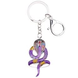 Serpente cobra esmaltada - chaveiro de metal