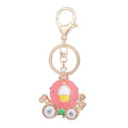 Crystal pumpkin carriage - keychainKeyrings