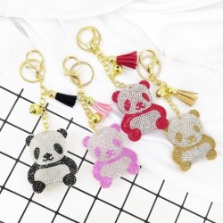 Panda de cristal / borla - chaveiro