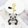 Panda de cristal / borla - chaveiro