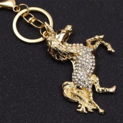 Golden crystal unicorn - keychainKeyrings