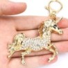 Golden crystal unicorn - keychainKeyrings