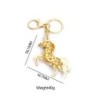 Golden crystal unicorn - keychainKeyrings