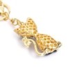 Crystal cat - gold keychainKeyrings