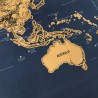Mapa do mundo personalizado - mini pôster - adesivo de parede - revestido com riscos