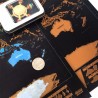 Mapa do mundo personalizado - mini pôster - adesivo de parede - revestido com riscos